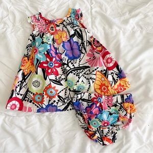 Hanna Andersson 3-6 Months Floral Printed Baby Set